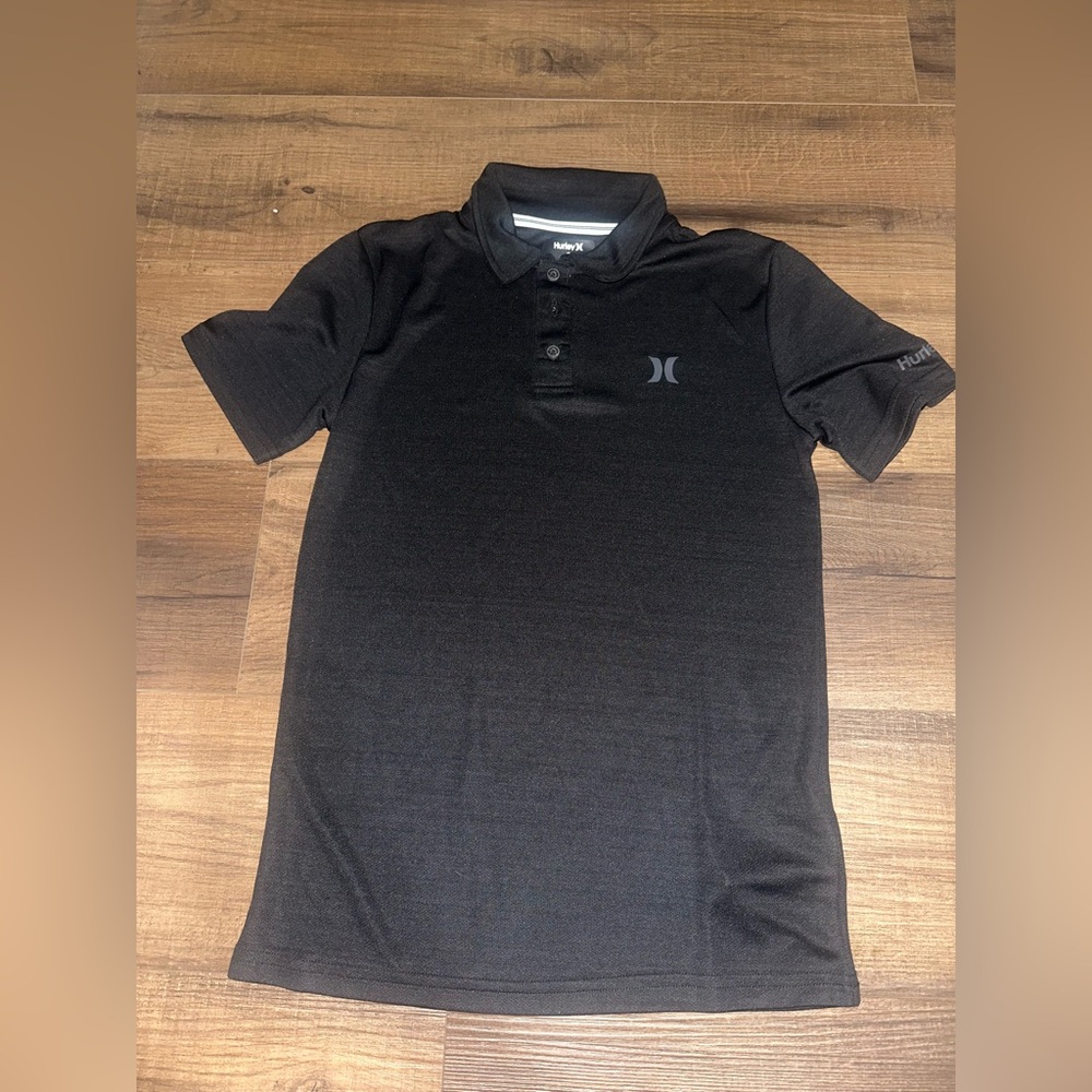 Hurley Boys Black Polo Shirt EUC
